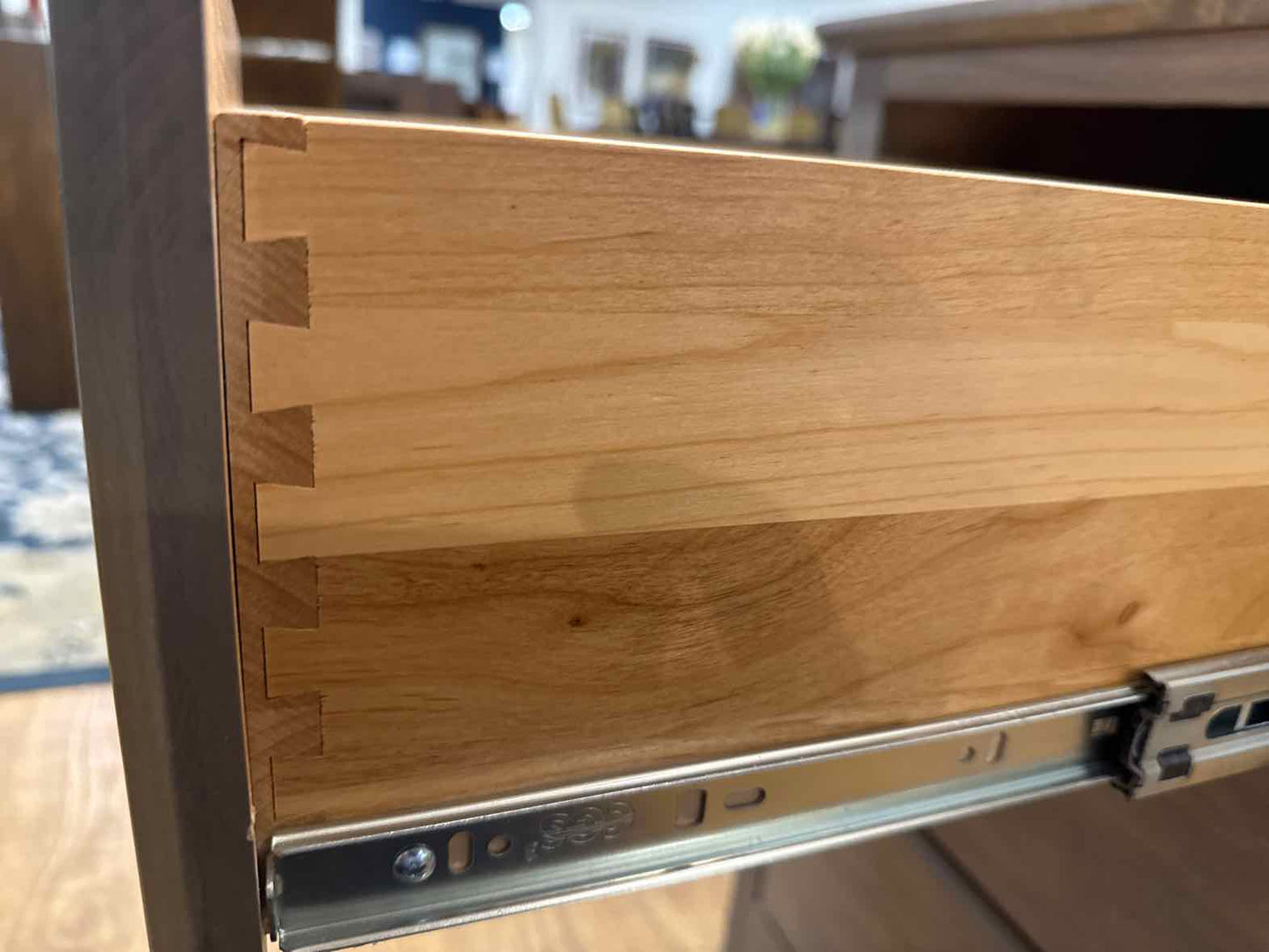 Three Drawer Washed Grey Nightstand