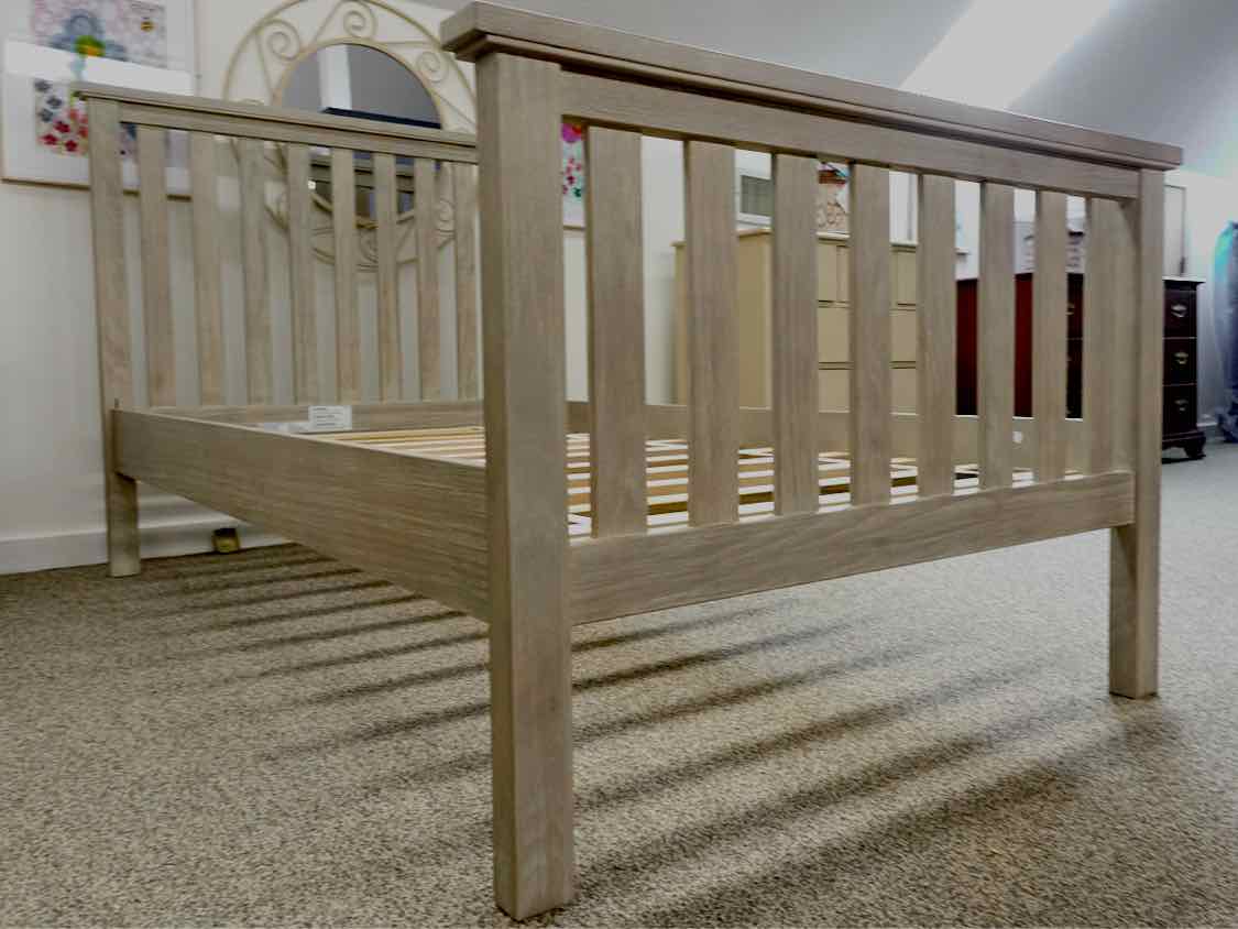 Pottery Barn Gray Wash Twin Bed