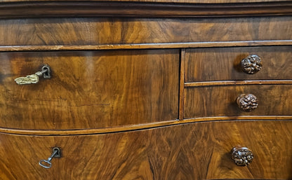 Flame Mahogany Antique Chest