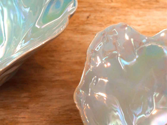 Antigua Ceramic Bowl Set Blue Pearl Glaze