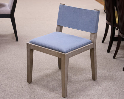 Restoration Hardware 60" Oak Dining Table &  Four Canvas Chairs