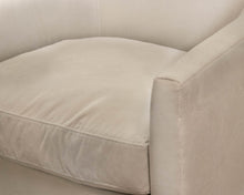 Swivel Club Chair with Cloud Grey Performance Velvet Upholstery
