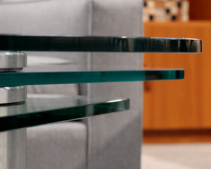 Dakota Jackson Self-Winding Glass Cocktail Table
