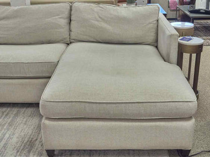 Two Piece RAF Sectional in Alabaster