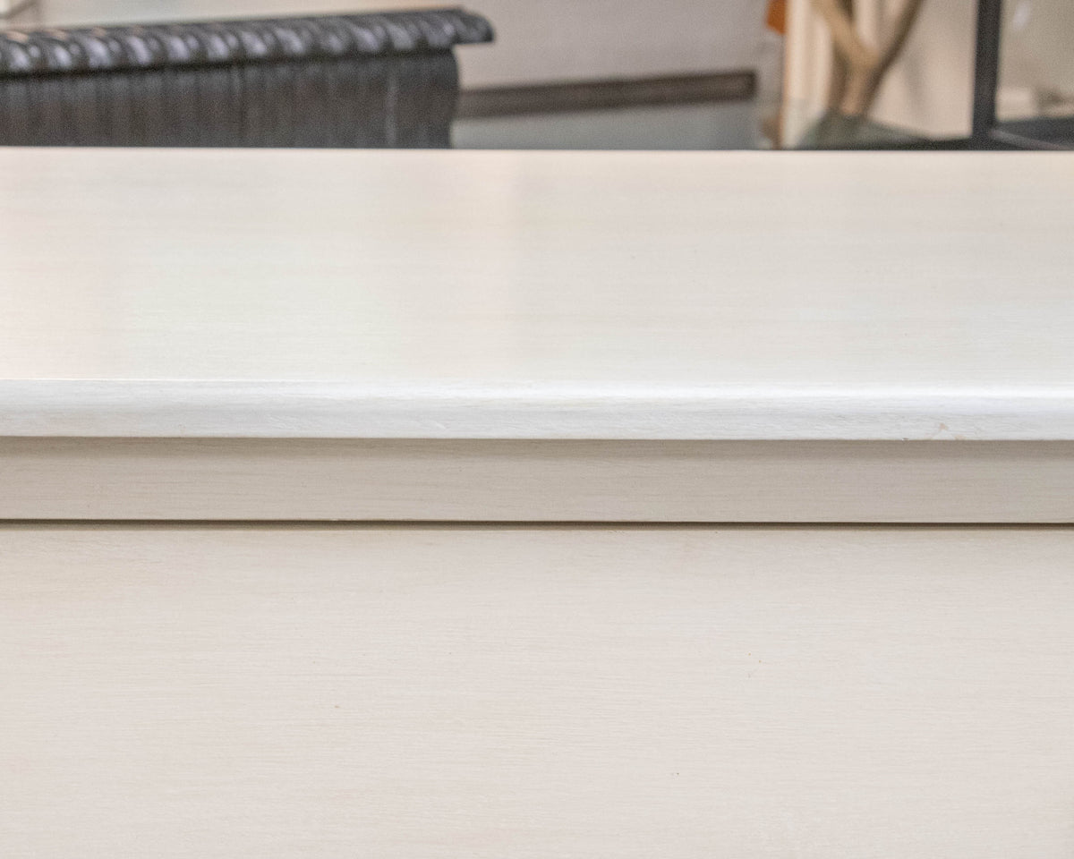 Pair of 2-Drawer Bedside Chests in Hand Painted Cream Finish