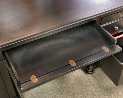RH 'St James" Antique Black Finish 2 Hanging File Drawer Desk