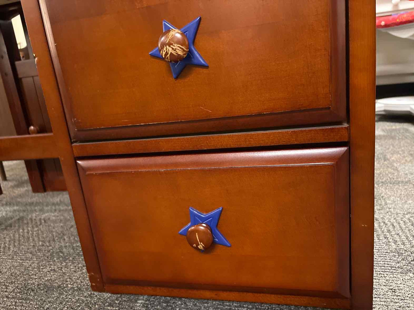 Cherry Wood Pedestal Desk