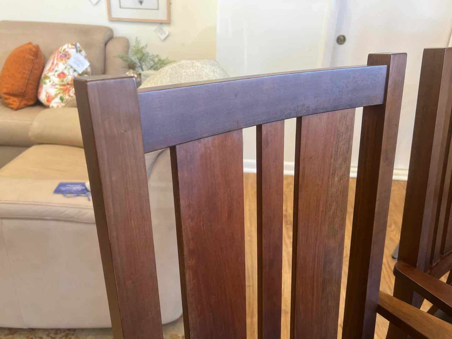 Pair of  Mission Style Crate & Barrel Dining Chairs