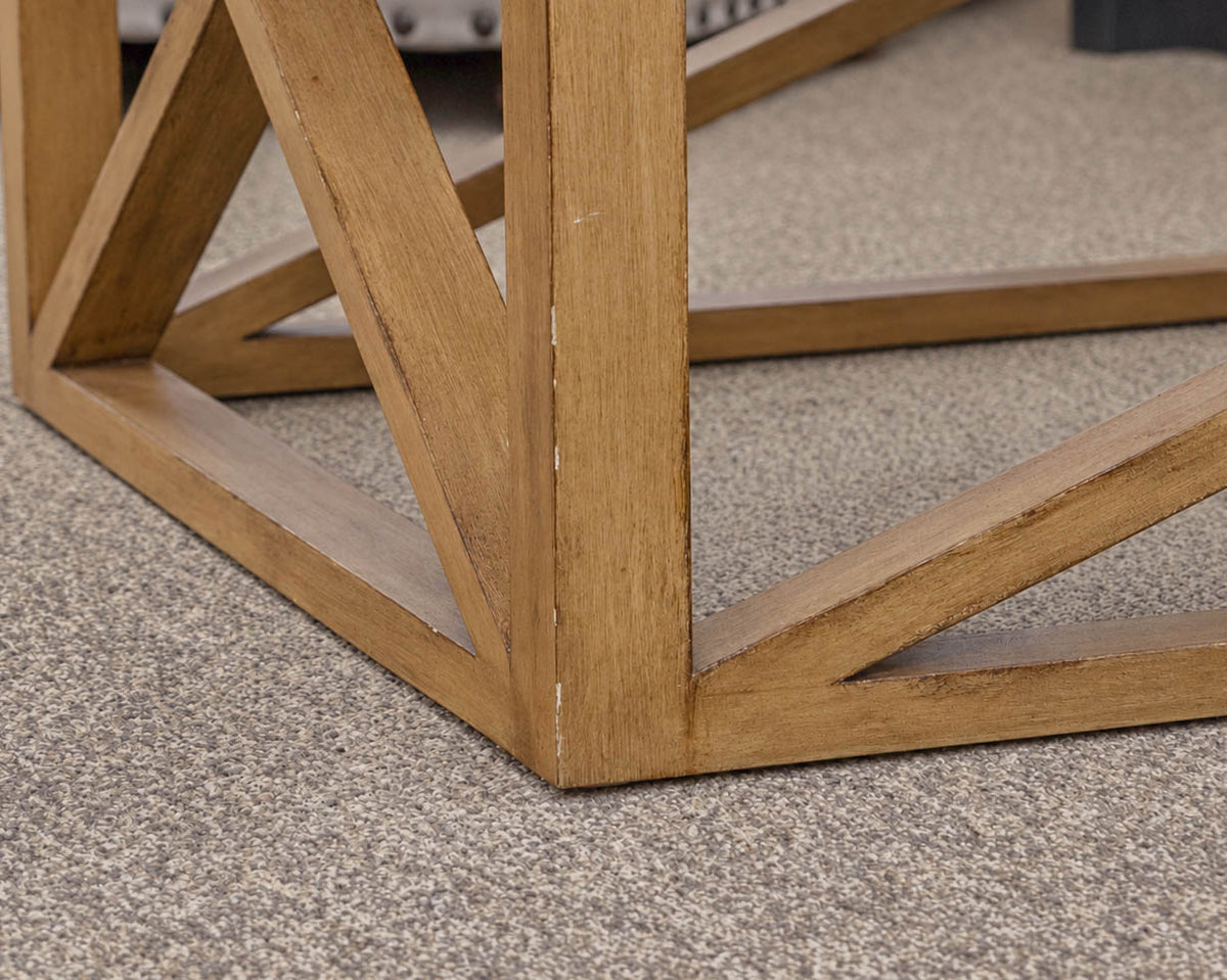 Trestle Style Cocktail Table W/ Cross Brace Base