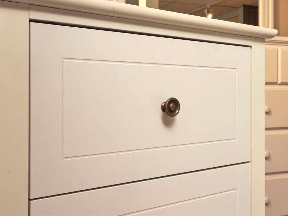 White Finish Petite 4 Drawer Chest