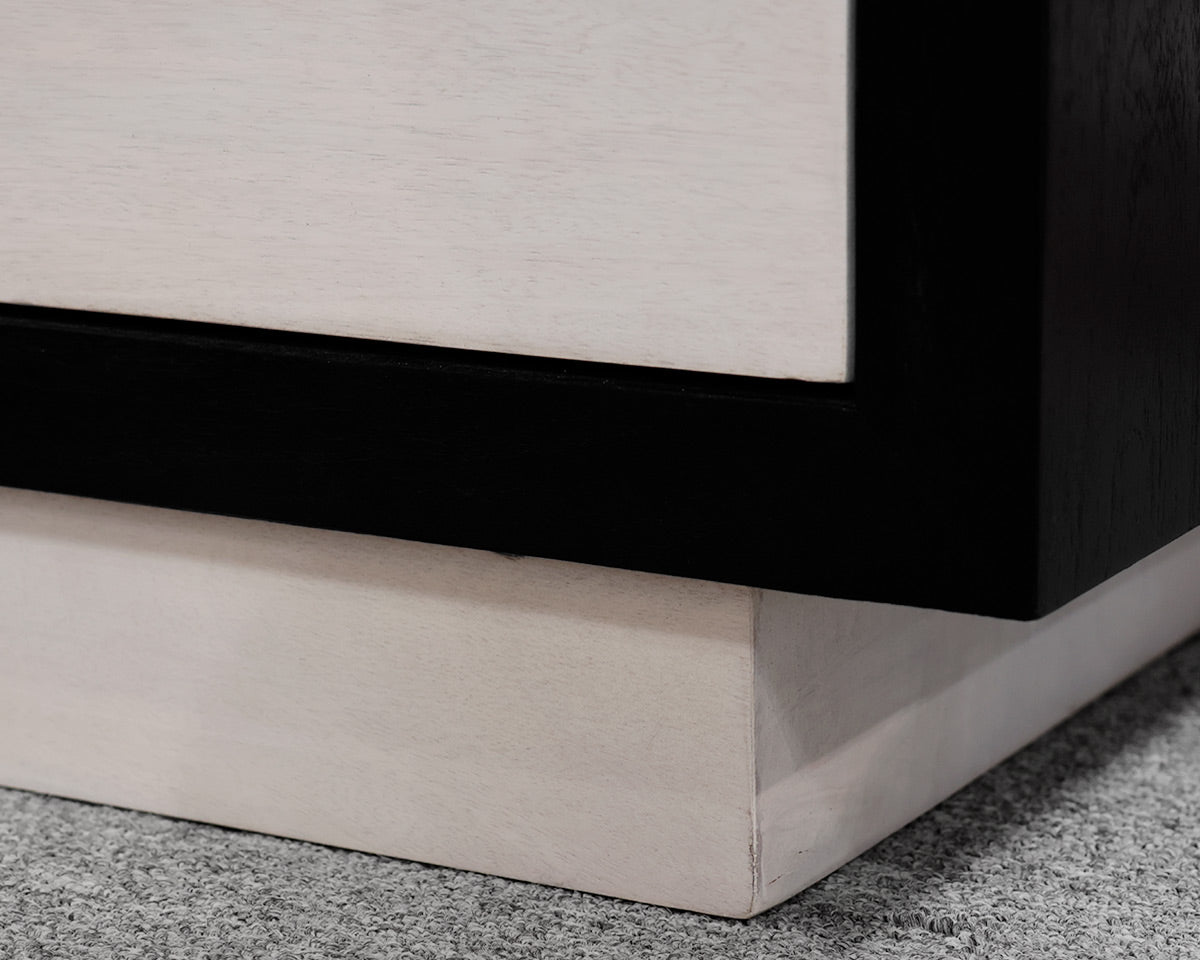 CB2 Beaufort 66" Whitewashed Wood 4-Drawer Dresser