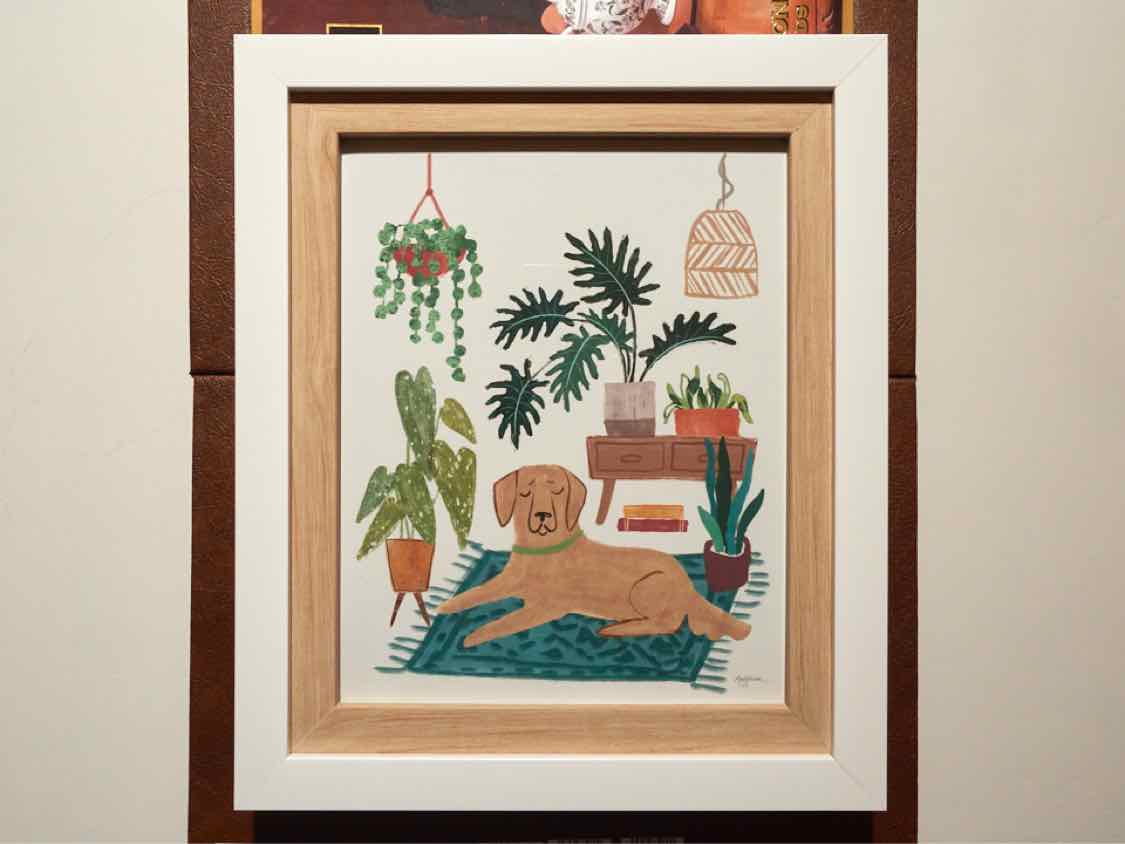'Urban Jungle Dogs I' Print Double Framed