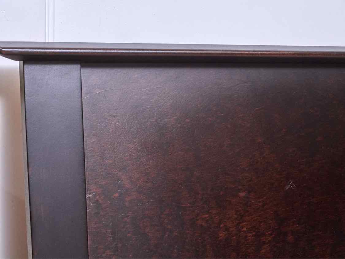 Melateck Walnut Finish Low Profile Platform Queen Bed