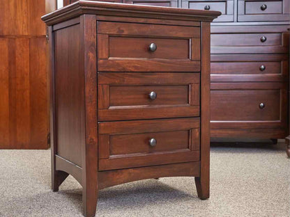 Espresso Finish Three Drawer Nightstand