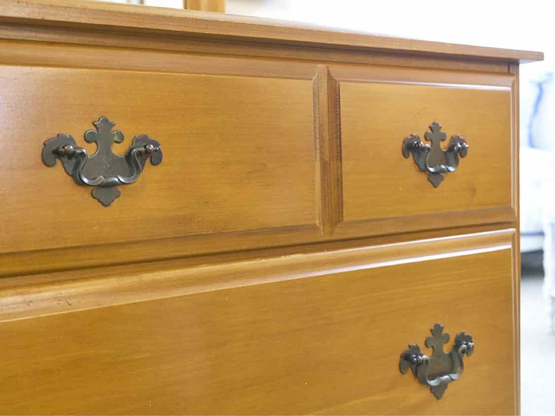 Sweat &amp; Company 3 Drawer Maple Chest with Mirror
