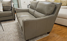 Macy's Light Grey Leather Loveseat