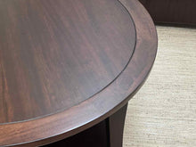 Pottery Barn Espresso Round Cocktail Table