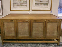 Crate & Barrel " Blake" Console with Cane Front Doors