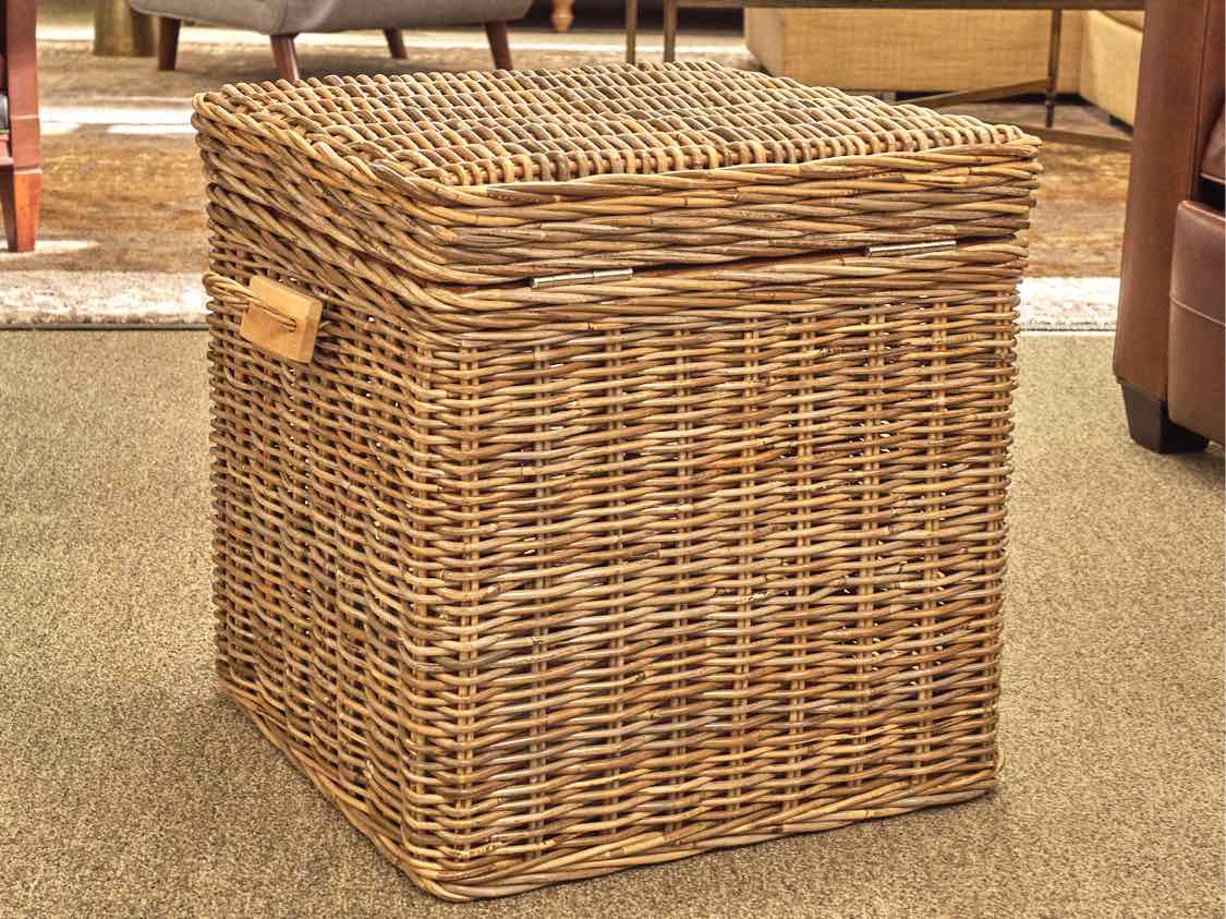 Square Wicker Lift Top Trunk