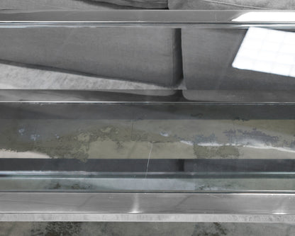 Rectangular Glass and Chrome Cocktail Table