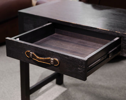 Arhaus Black Distressed One Drawer Desk