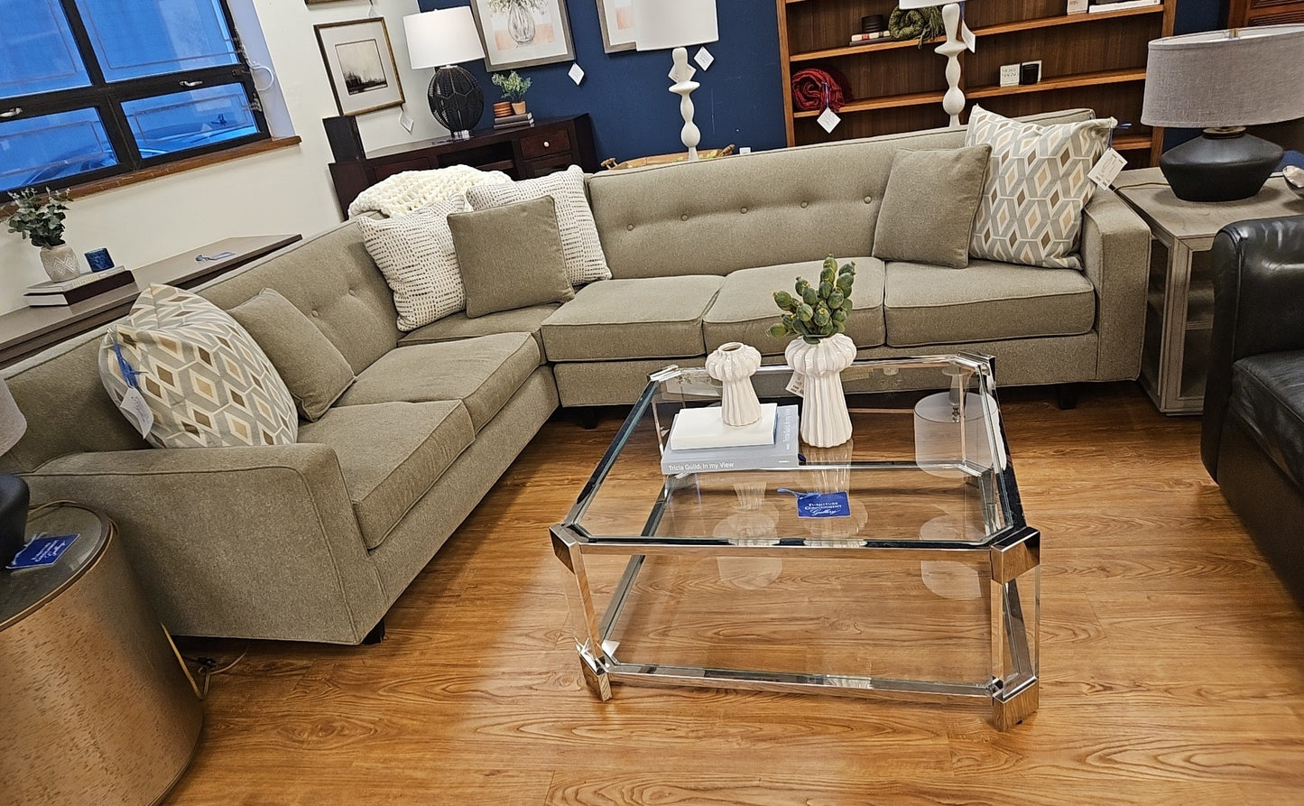 Rowe Sectional in Sandy Grey