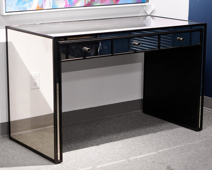 Mirrored Three-Drawer Desk