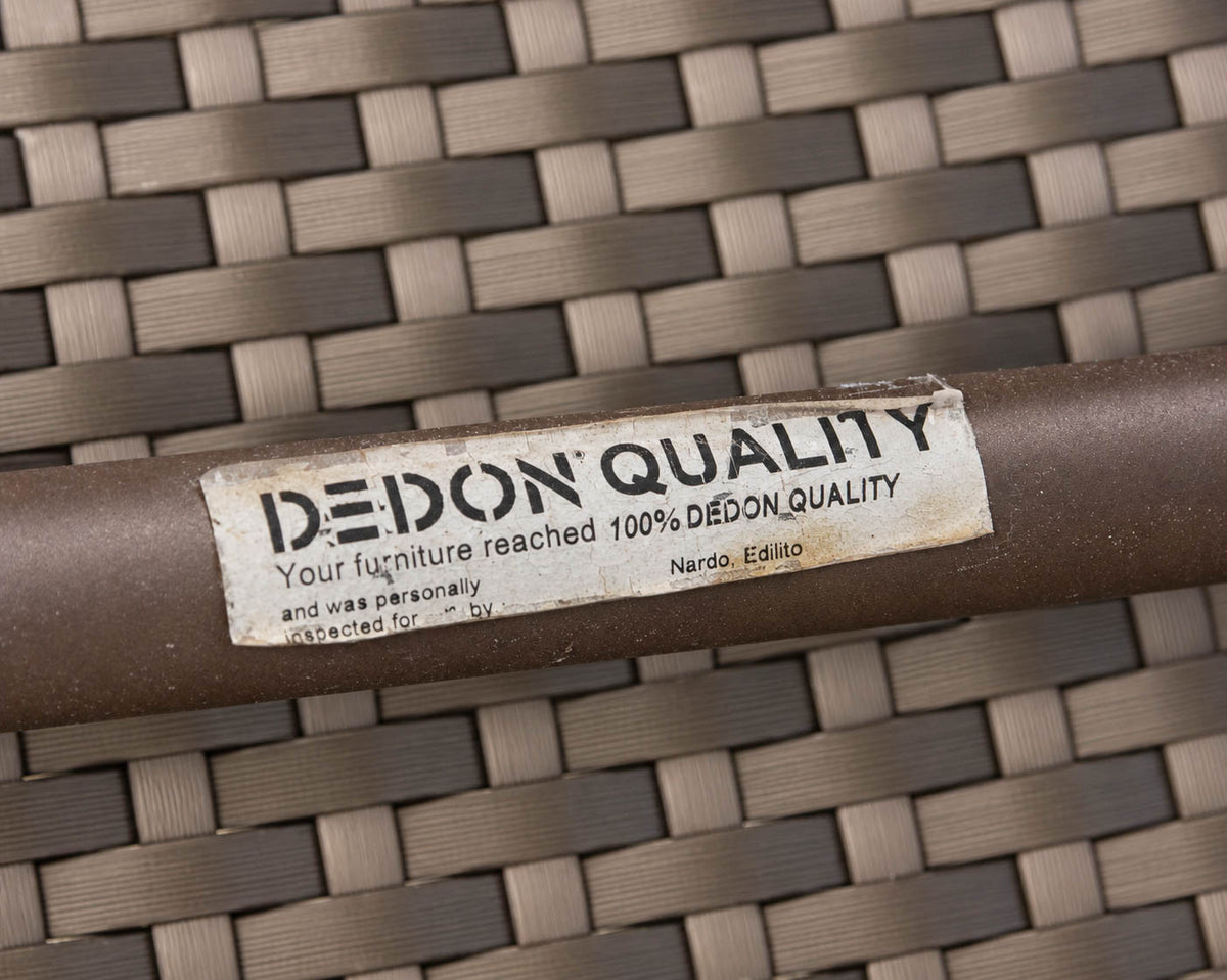 Dedon Dark Woven Outdoor Wicker Bistro Dining Set