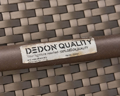 Dedon Dark Woven Outdoor Wicker Bistro Dining Set