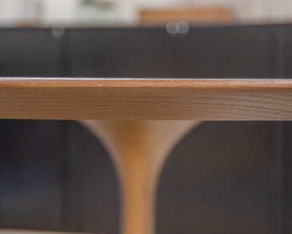 Restoration Hardware Aero Round Dining Table in Dark Brown "Walnut"