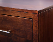Yutsy Woodworking Six Drawer Chest in Dark Finish with Steel Pulls