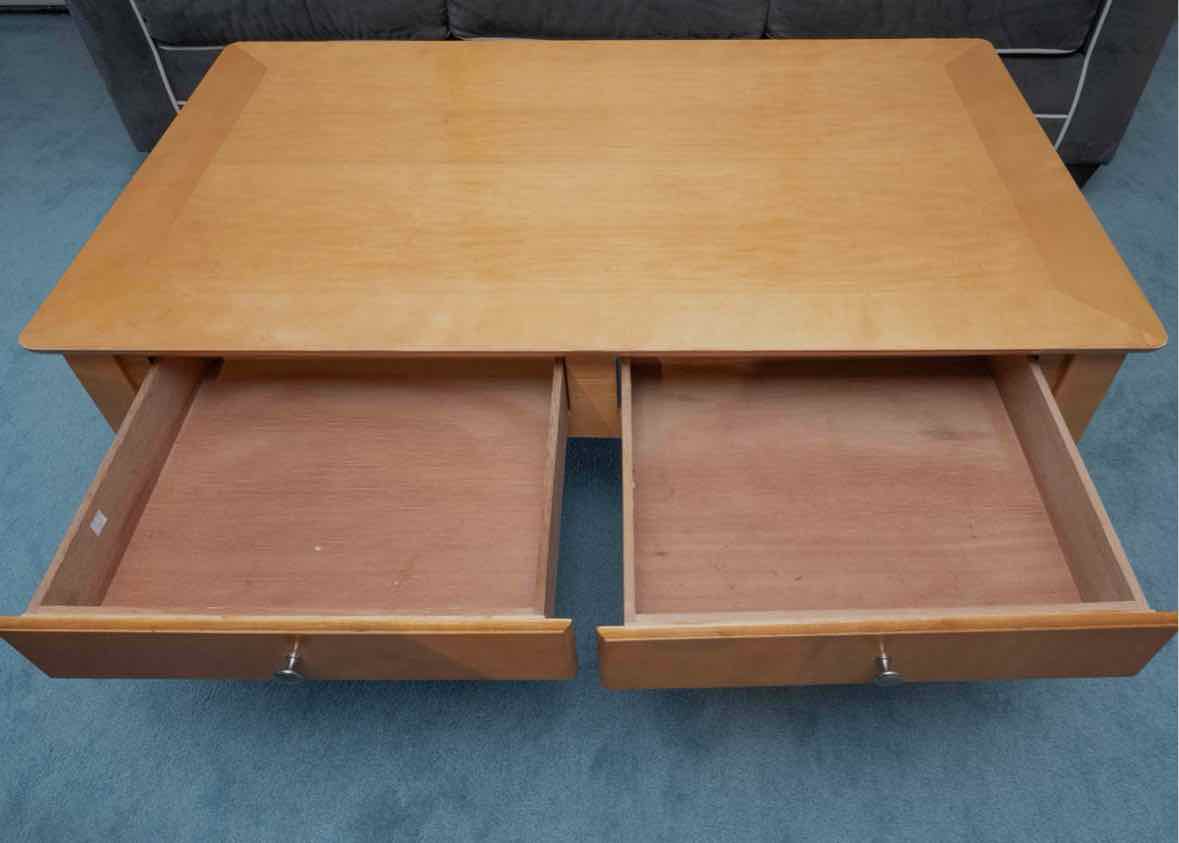 Maple 2 Drawer Cocktail Table