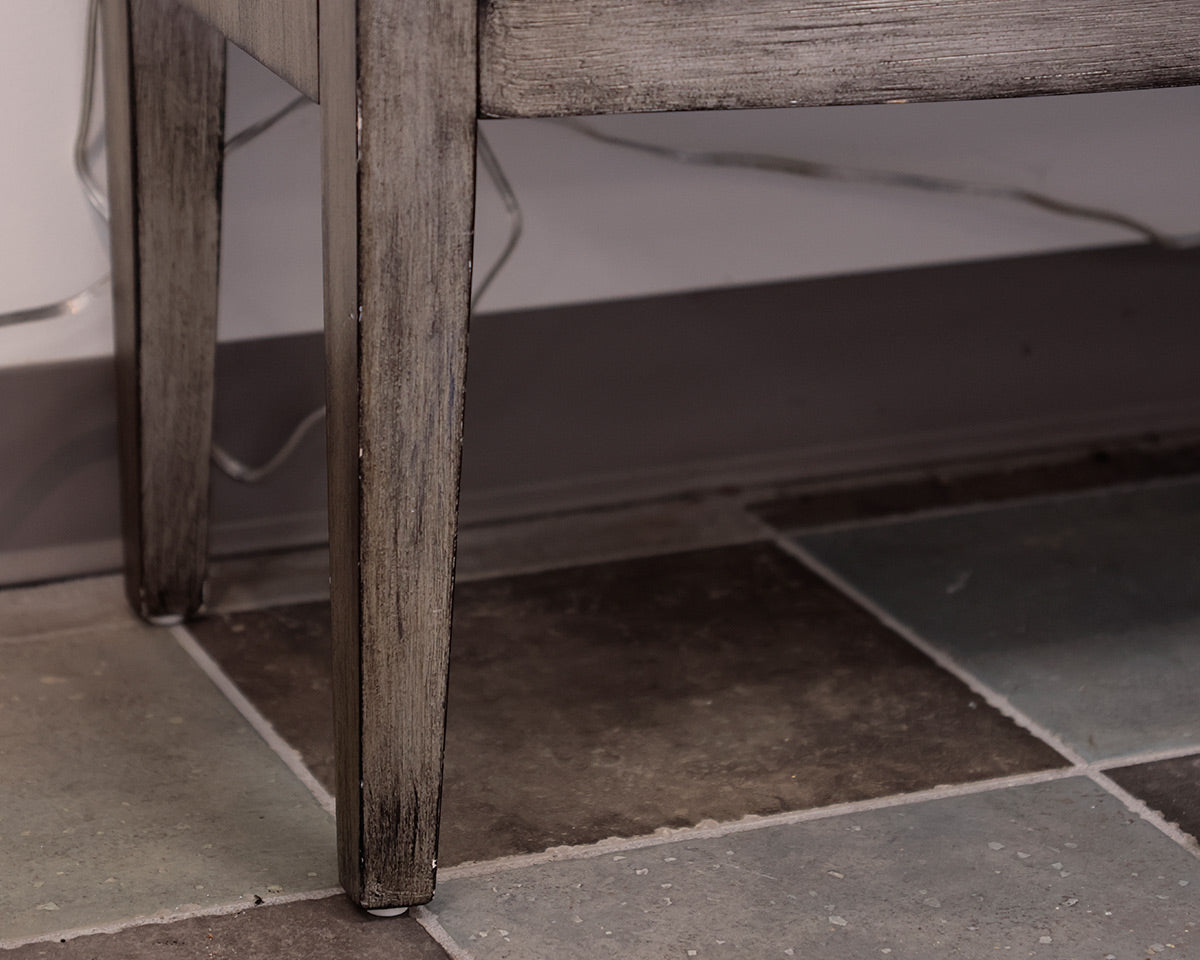 Two-Door Brushed Nickel Console