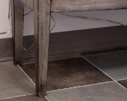 Two-Door Brushed Nickel Console