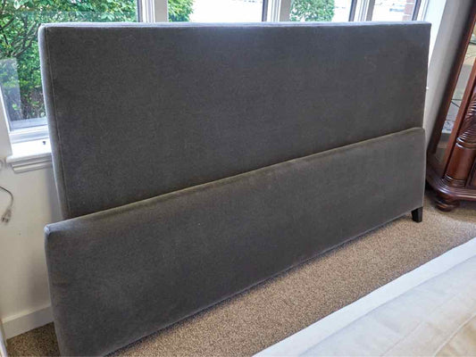 Contemporary King Platform Bed in Charcoal