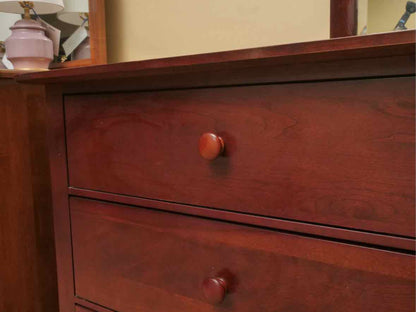 Kincaid  Cherry 6 Drawer Dresser & Mirror