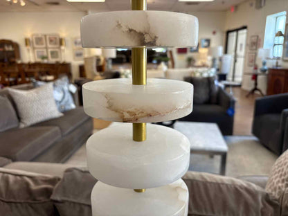 Pair of Quartz Disc Table Lamps