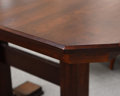 Counter Height Brown Mahogany Dining Table