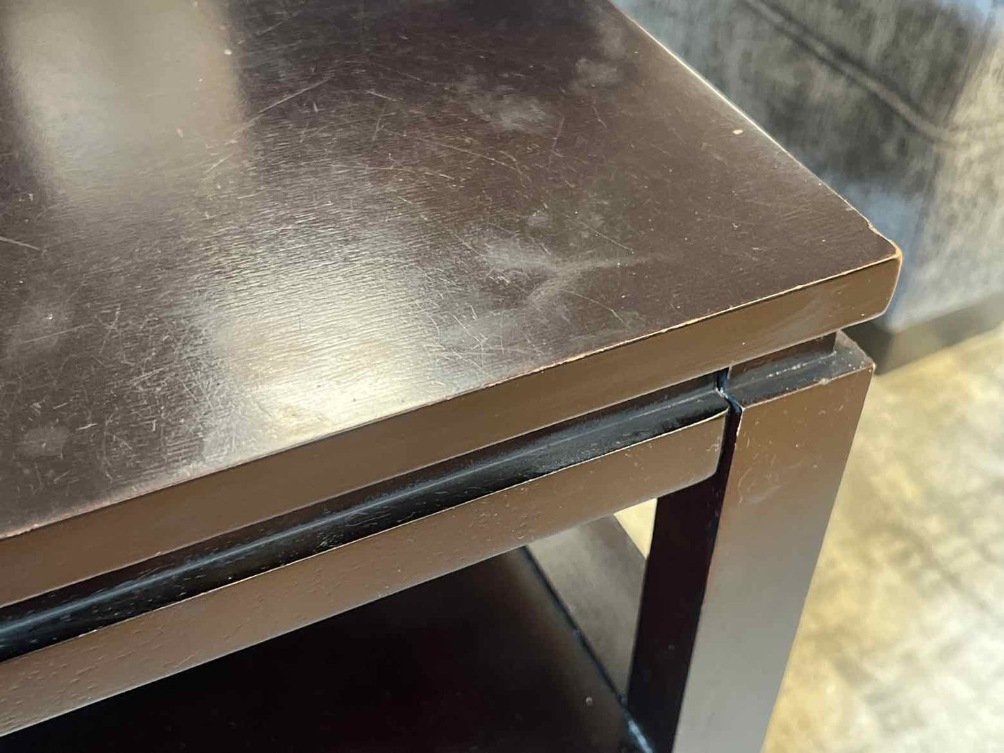 Black Cocktail Table w/ Two Drawers