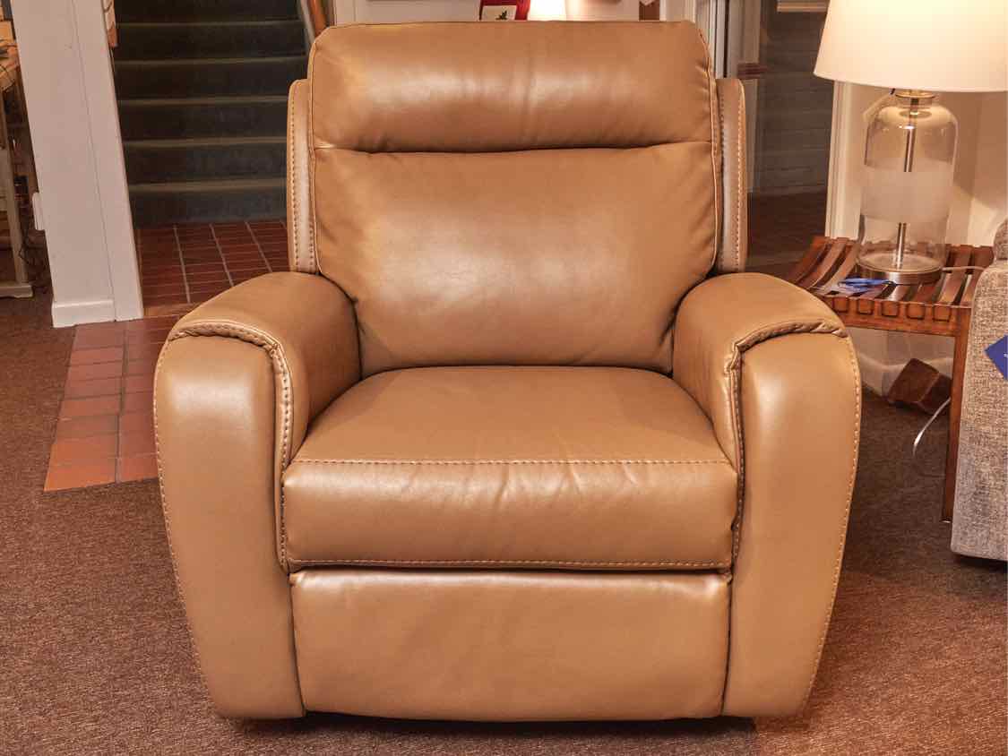 Timberlake & Co. Ltd  Mocha Latte Leather Swivel Recliner Chair