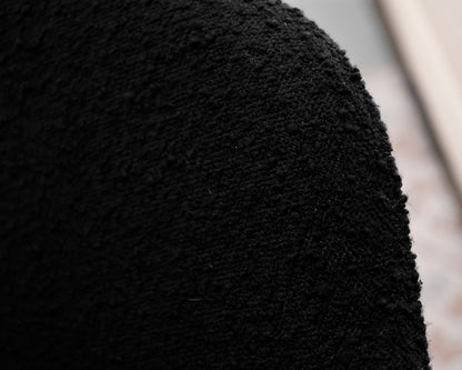 Black Boucle Desk Chair