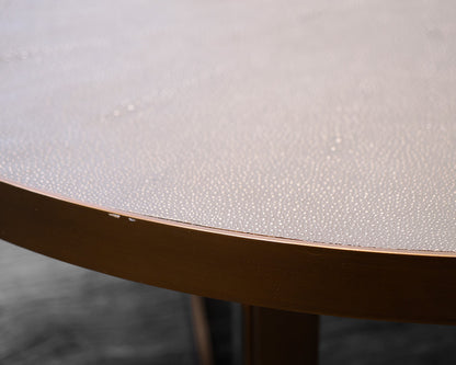 Four Hands Ebba Faux-Shagreen Round Coffee Table