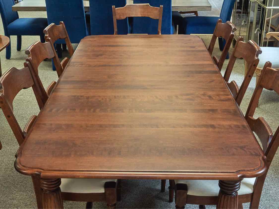 Nichols & Stone Cherry Dining Table & Set of 8 Chairs