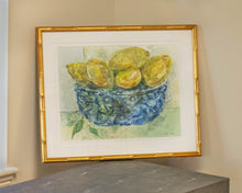 'Lemons in Bowl' Bamboo Framed Print