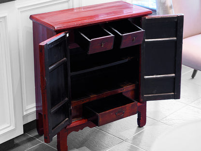 Red Asian Inspired Cabinet