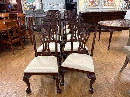Maitland Smith Set of 10 Chippendale-Style Dining Chairs