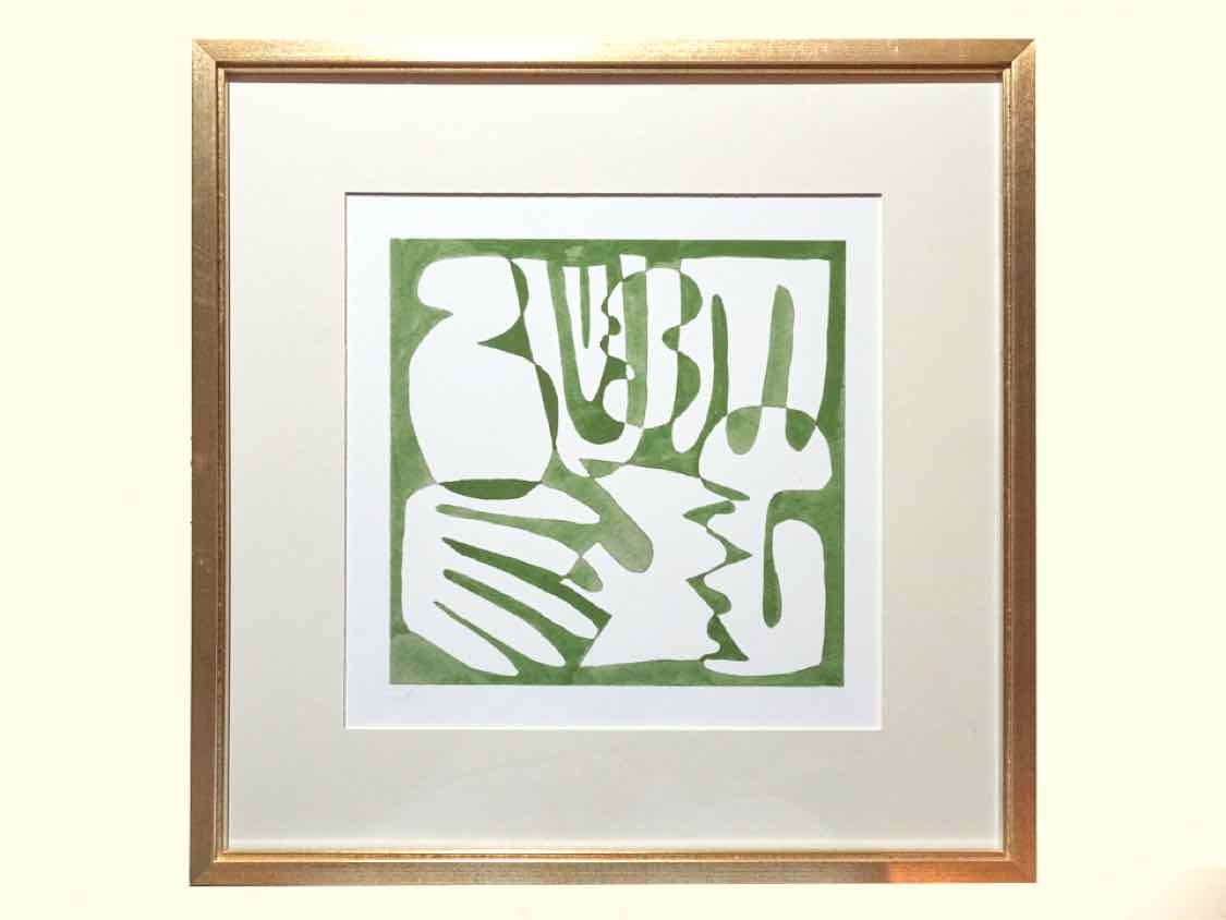 'Minimal Moments I' Matted Print In  Bronze  Frame