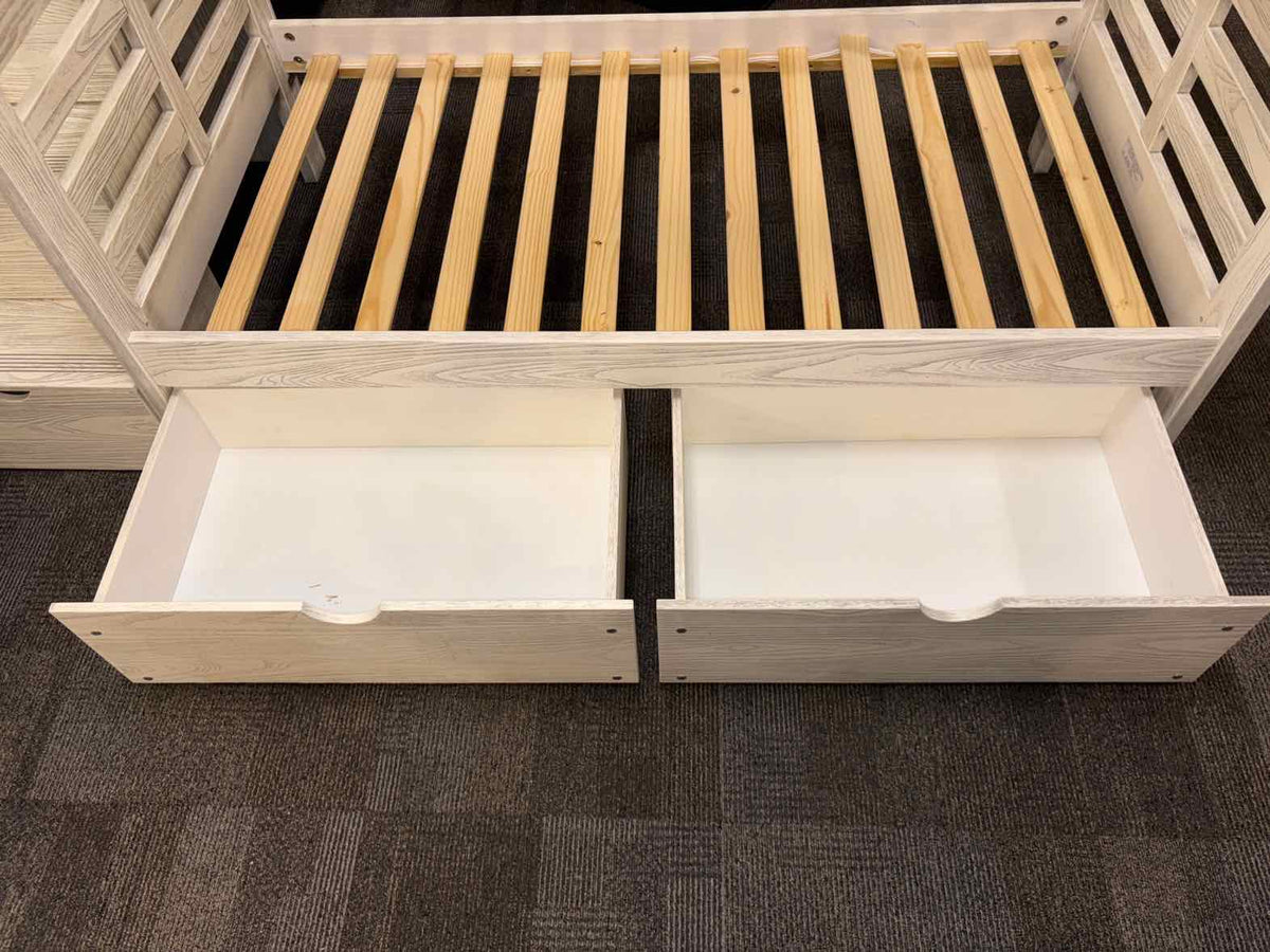 Twin Over Twin Bunkbed w/Storage Stairs