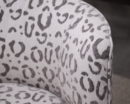Pair of MCM Animal Print Upholstered Swivel Chairs