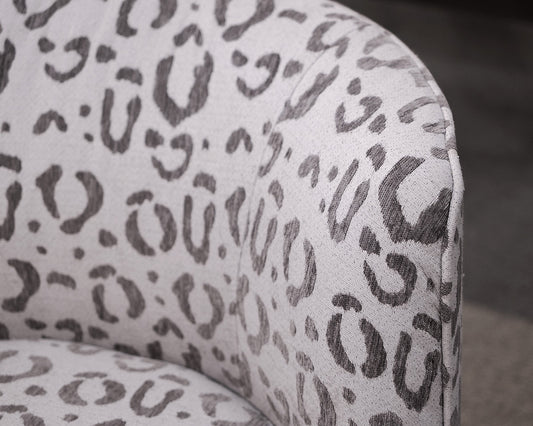 Pair of MCM Animal Print Upholstered Swivel Chairs